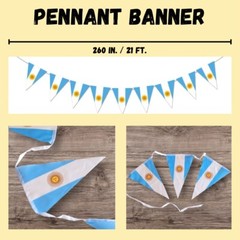 Argentina flag birthday party decoration soccer sports decor set of 4