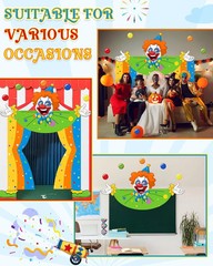 Mindsoft 3 Pcs Carnival Circus Party Decorations Circus Clown Birthday Decor Doo