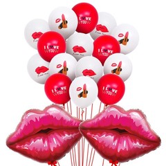 , Big Red Lips Balloons – 30 Inch, Pack of 34 | Lipstick Balloons for Galenti…
