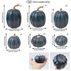 7Pcs Foam Pumpkins Ornaments For Fall Harvest Seasonal Thanksgiving Day Home
