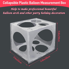11 Holes Balloon Sizer Collapsible Cube Box Measurement Tool for Balloon Decor