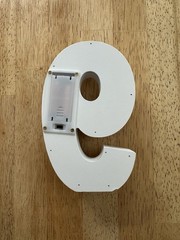 LED Marquee Sign Light Up Number 9 Size 7 Inches White See Pictures For Details
