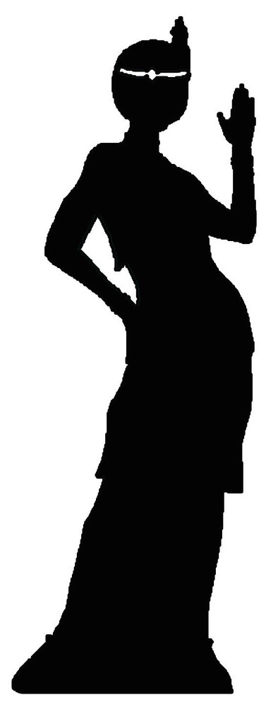 FLAPPER GIRL SILHOUETTE LIFESIZE CARDBOARD CUTOUT 1920’s gangsters & molls prop