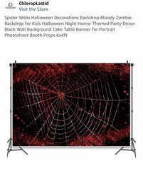 Zombie Night Horror Themed Party CakeTable Banner for PhotoshootProps 6x4ft