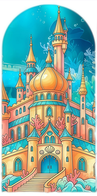 Little Mermaid Ariel Arch Cover Backdrop Birthday Party Photo Background Decor