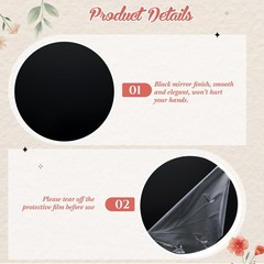 12 Pcs Acrylic Round Mirror Centerpiece for Table Black Circle Mirror Trays 1…