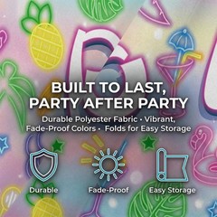 Colorful Birthday Backdrop Banner for Party, Large Photo Background Decoratio…