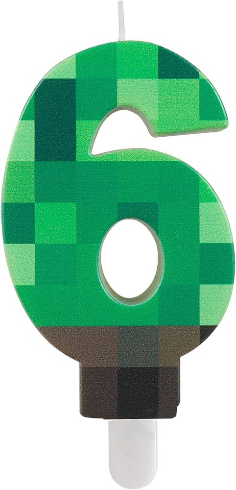 Green TNT Candles Themed Birthday Candles,Green Number 6 6,