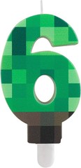 Green TNT Candles Themed Birthday Candles,Green Number 6 6,