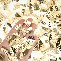 30g Gold Palm Leave Confetti Table Decoration Foil Leaves Hawaiian Aloha Luau
