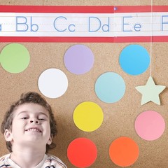 144 PCS Assorted Color 6 Inch Round Circle Cutouts Classroom DIY Craft Paper