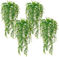 8pcs Artificial Plant Fake Eucalyptus Leaf Hanging Flowe Vine Garden Home Decor