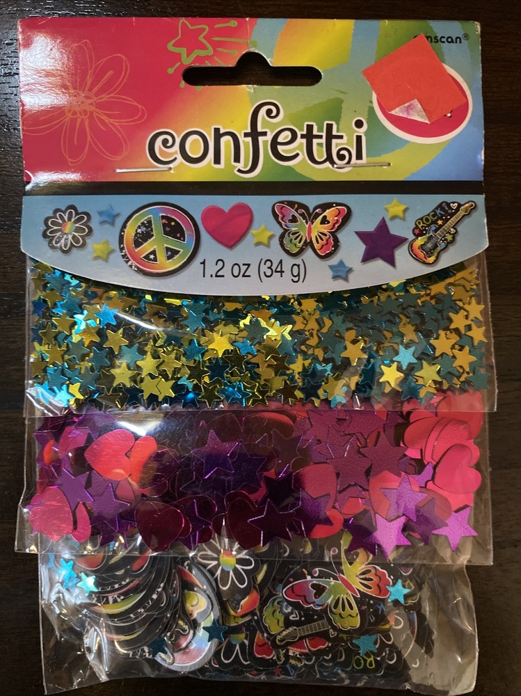 NEON DOODLE CONFETTI VALUE PACK (3 types) ~ Birthday Party Supplies Decorations