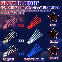 Patriotic 180 PC Light Up Accessories for Kids – Fourth of July Glow Party Pack