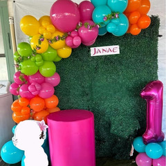 Summer Tropical Balloon Kit Hot Pink Green Blue Orange Yellow Latex Rainbow Ball