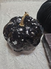 Black Velvet Lace Sequin Pumpkins 5ft Spider Web Lights Party Gothic Decor