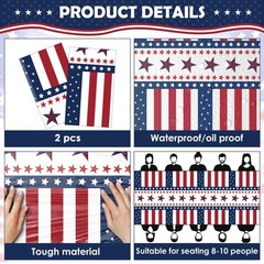 4th Of July Decorations – Red White And Blue Tablecloth For 250th Anniversary