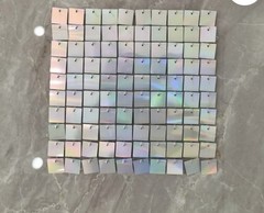 30 pieces Silver Sequin Party Backdrop Panel, Plastic Shimmer Wall Decoration