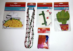 Set of 5 FIESTA Party Decorations. Great for Taco Parties! See Description.