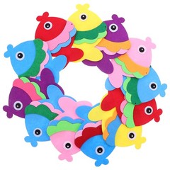 12Pcs Fish Shape Ornaments Multi Color Ocean Decor Ideal for Classroom and Store
