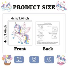 104 PCS Temporary Tattoos for Kids Girls Birthday Party Decorations Unicorns