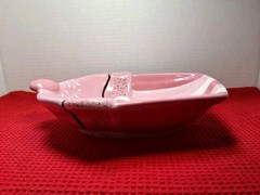 Happy Valentines Day Cupcake Shaped Bowl, Pink Ceramic Birthday -Retired- Kohls