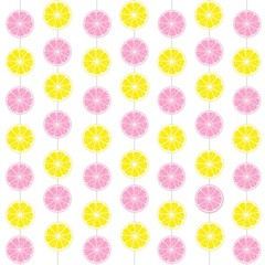 8pcs Lemon Theme Hanging Garlands Pink and Yellow Lemon Party Decorations Sum…