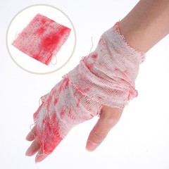 10 Pcs Spooky Gauze Bloody Bandages Creepy Halloween Accessories