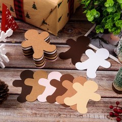 Christmas Gingerbread Man Paper Cutouts Assorted Colors Board 4 Inch 200 PCS