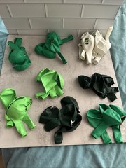 36 Pieces Dinosaur Roar Latex Green White Balloons