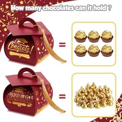 30 Pcs Graduation Cap Gift Boxes Graduation Decorations Class of 2026 Candy B…