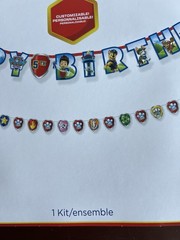 Paw Patrol New Customizable Happy Birthday Banner & Hanging Decoration