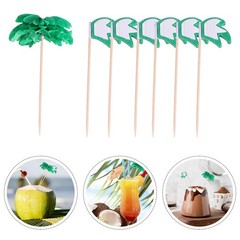 Coconut Palm Tree Cake Picks 50 Pcs Tropical Dessert and Fruit Toppers 3.94 I…