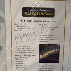 LumaBase Plastic Luminaria Lanterns, 12 Count (Pack of 1), Snowflake