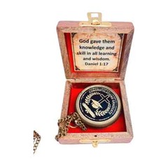 Graduation Brass Compass Gift – Vintage Nautical Pocket Compass with Quote Box