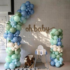 Blue Green Balloon Arch Kit 99Pcs Dusty Blue Sage Green Beige Balloons Garlan…