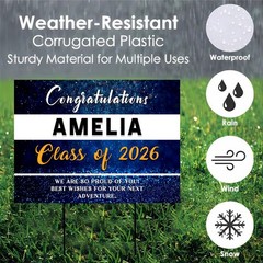 Personalized Class of 2025 Graduation Yard Sign, Graduation Outdoor Yard Sign