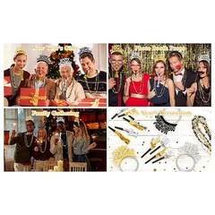 Years Party Supplies 36 PCS, Happy Year Decorations Kit – NYE Photo Booth7916