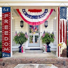 Vivid Independence Day Welcome Banner 70.8″L x 11.8″W – Durable Polyester Design