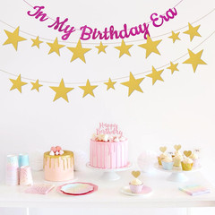 120PCS Glitter Gold Five Star Cutouts Paper Gold Star Cutouts Star Confetti Cuto