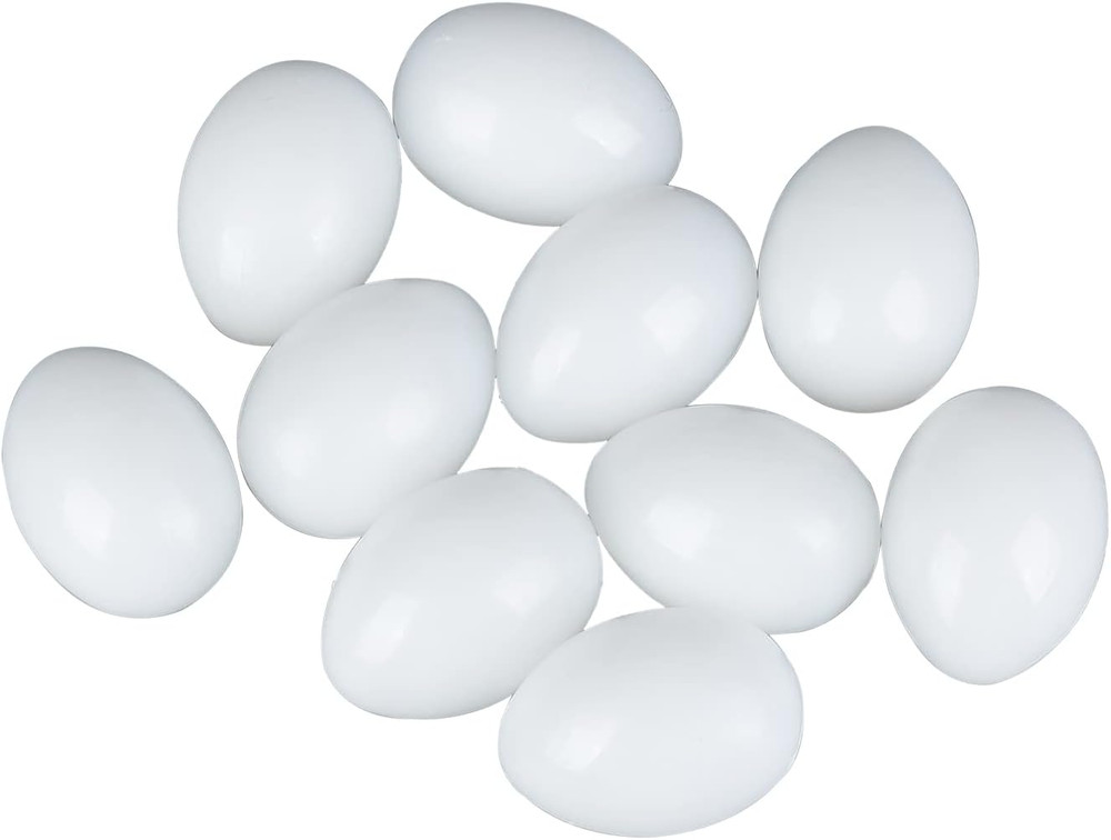 10Pcs Solid Parrot Plastic Fake Eggs Realistic, Simulated Fake Bird Eggs for Hat