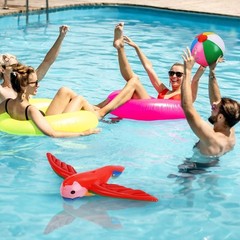 Durable PVC Inflatable Party Set: Cactus, Palm Tree & Flamingo for Beach Fun