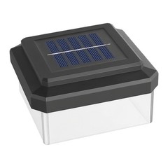 Black Solar Fence Light LED Fits Multiple Sizes Fence Posts Weatherproof Design
