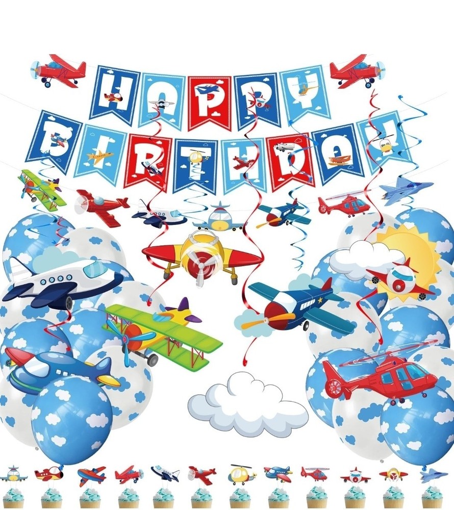 Airplane Aviator Themed Birthday Party Decorations Set