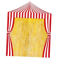 5 Pcs Carnival Circus Party Decorations Set Red White Circus Tent with Gold