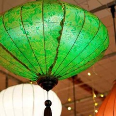 Retro Chinese Lantern Waterproof Cloth Party Festival Outdoor Decor Lantern