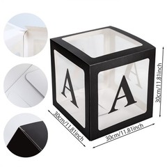 Baby Boxes with Letters Transparent Decorations for Gender Reveal, Birthday