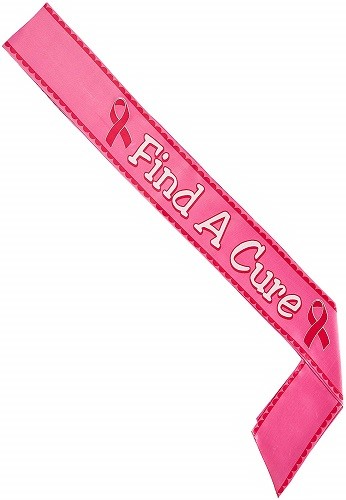 Beistle DVH88 60680 Find a Cure Satin Sash 33 by 4-Inch