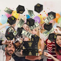 Birthday Surprise Gift Box Explosion for Money, Exploding Money Gift Box for Cas