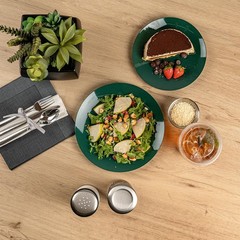 Restaurantware Moderna 9 Inch Premium Disposable Plates 40 Round Plastic Plates
